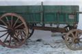 Boerenwagen met vast zijbord in het Karrenmuseum Essen